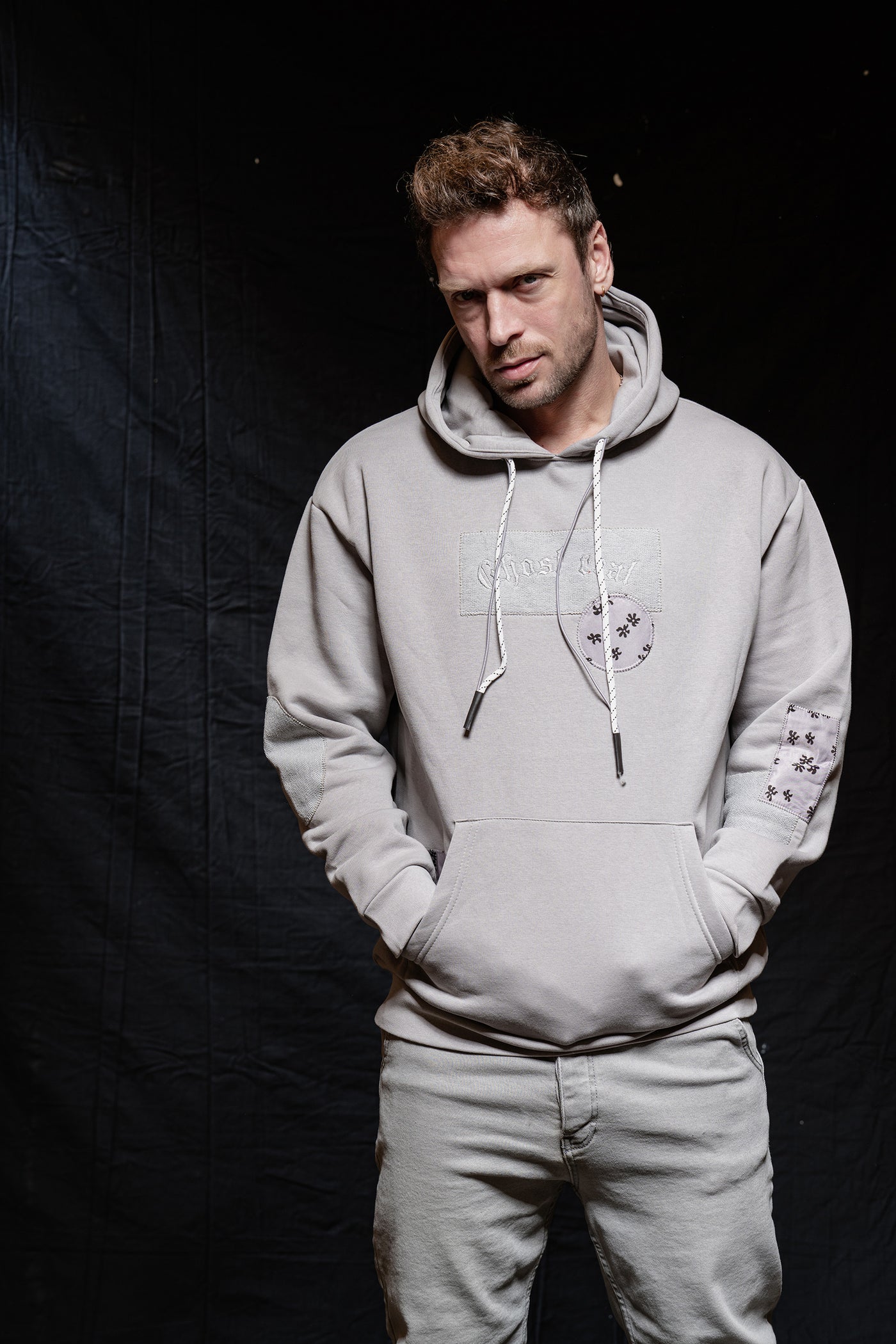 Patch Design Detailed Hoodie