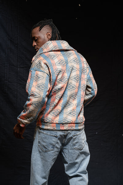 Quarter Zip Unique Baggy Neckline Sweatshirt